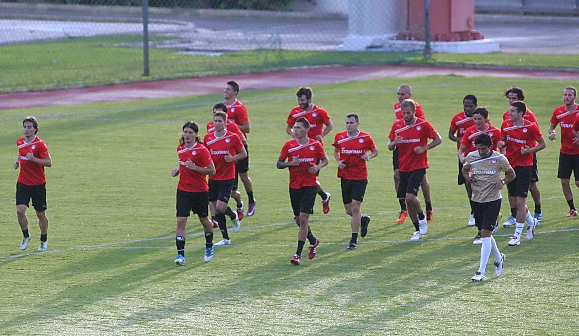 Preparing for the game against Doxa Dramas