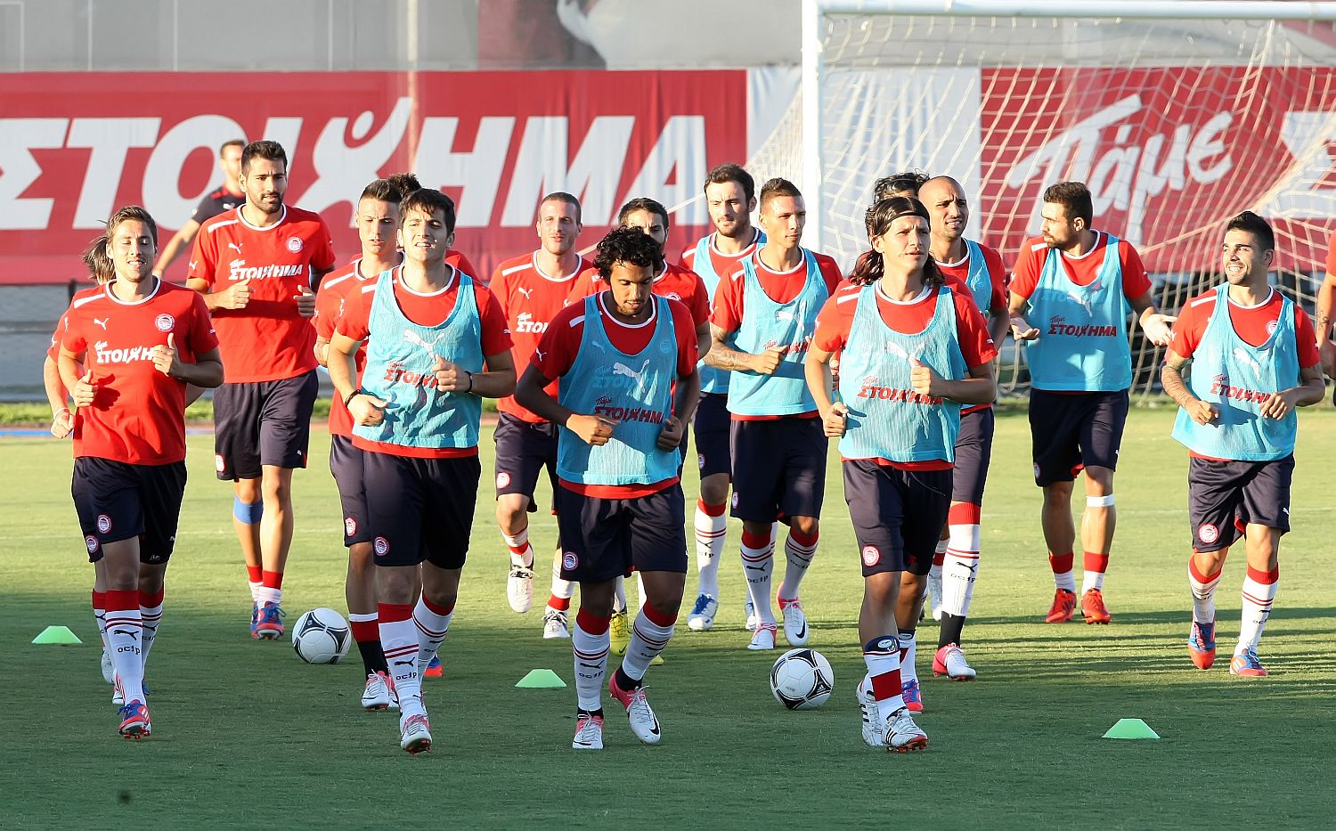 Listos para el partido contra el Panthrakikos
