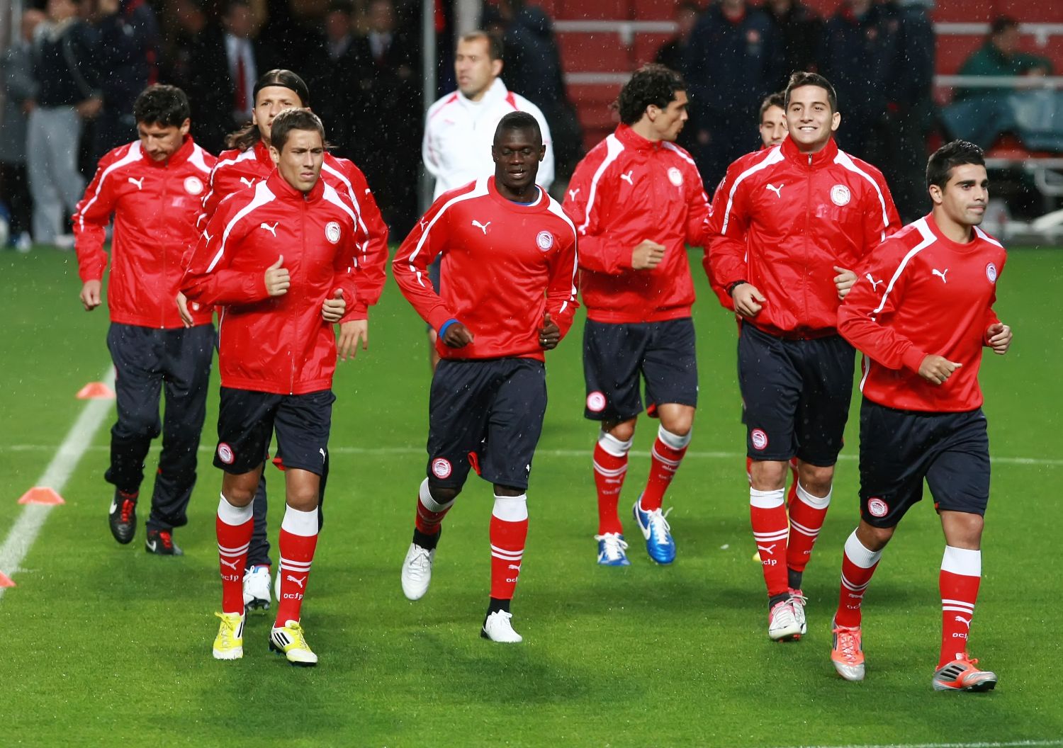 Training at Emirates stadium