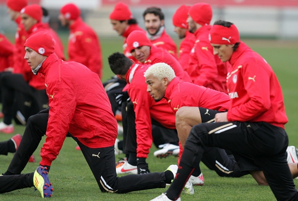 Ultima sesión preparatoria de cara al partido de mañana