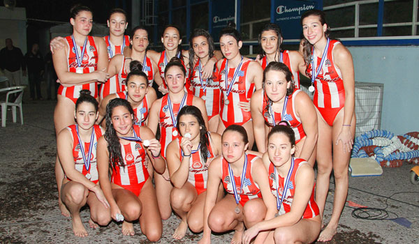 Δεύτερη καλύτερη ομάδα στην Ελλάδα ο Ολυμπιακός στο πόλο νέων γυναικών