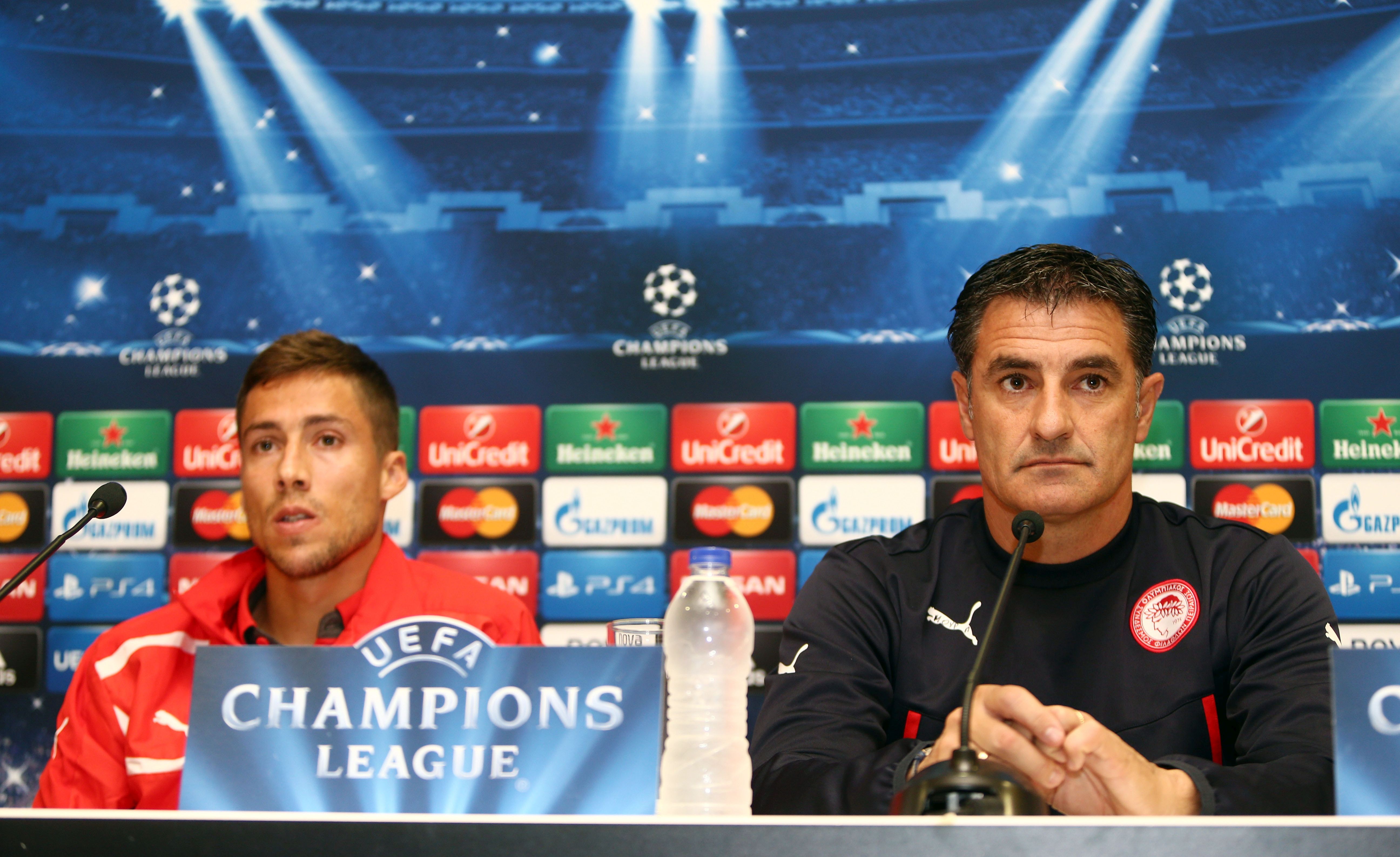 The press conference ahead of the match against Malmö