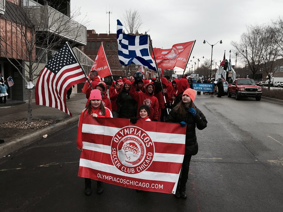 Παρέλαση στο Σικάγο για την Σχολή του Ολυμπιακού
