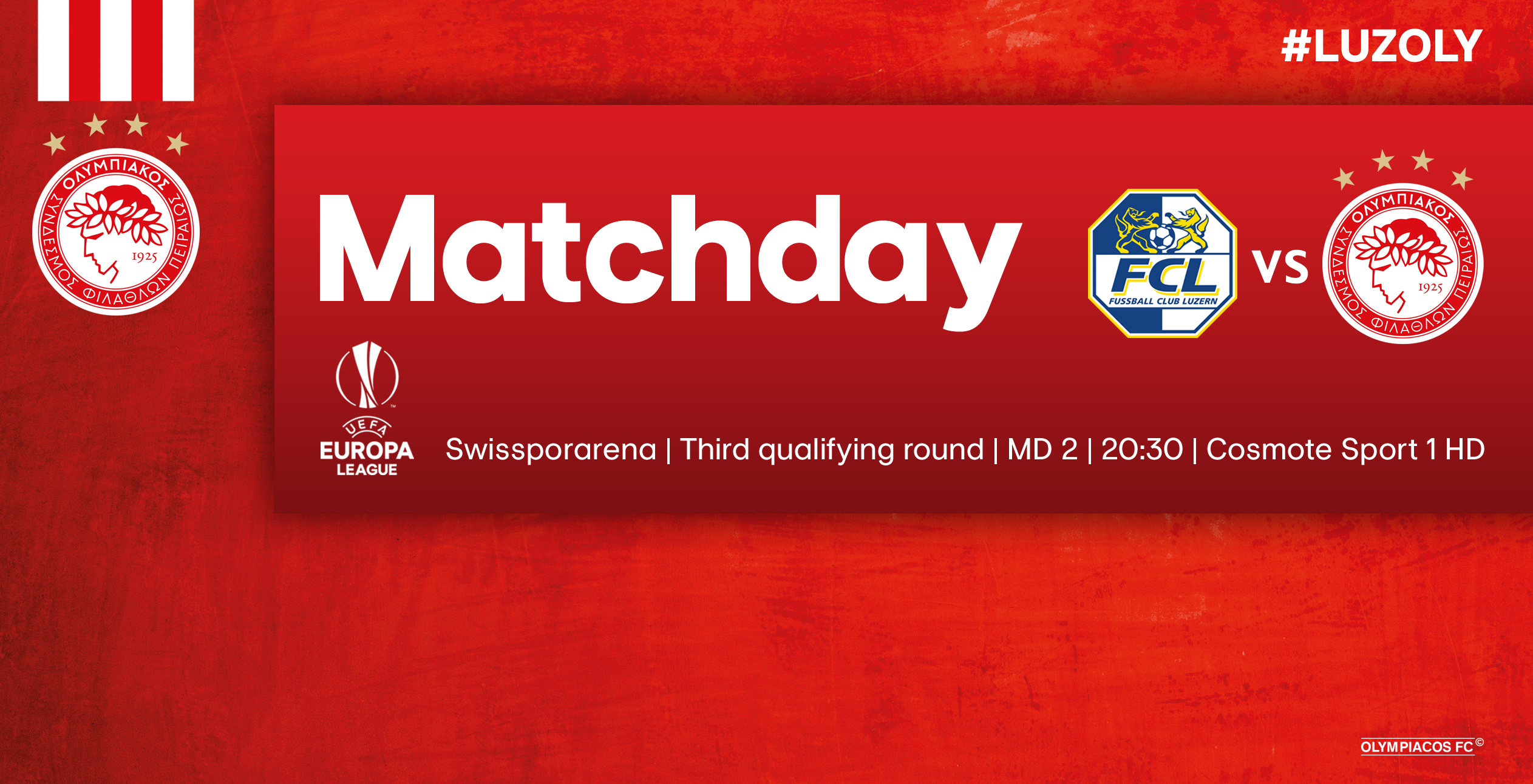 Λουκέρνη – Ολυμπιακός στις 20:30