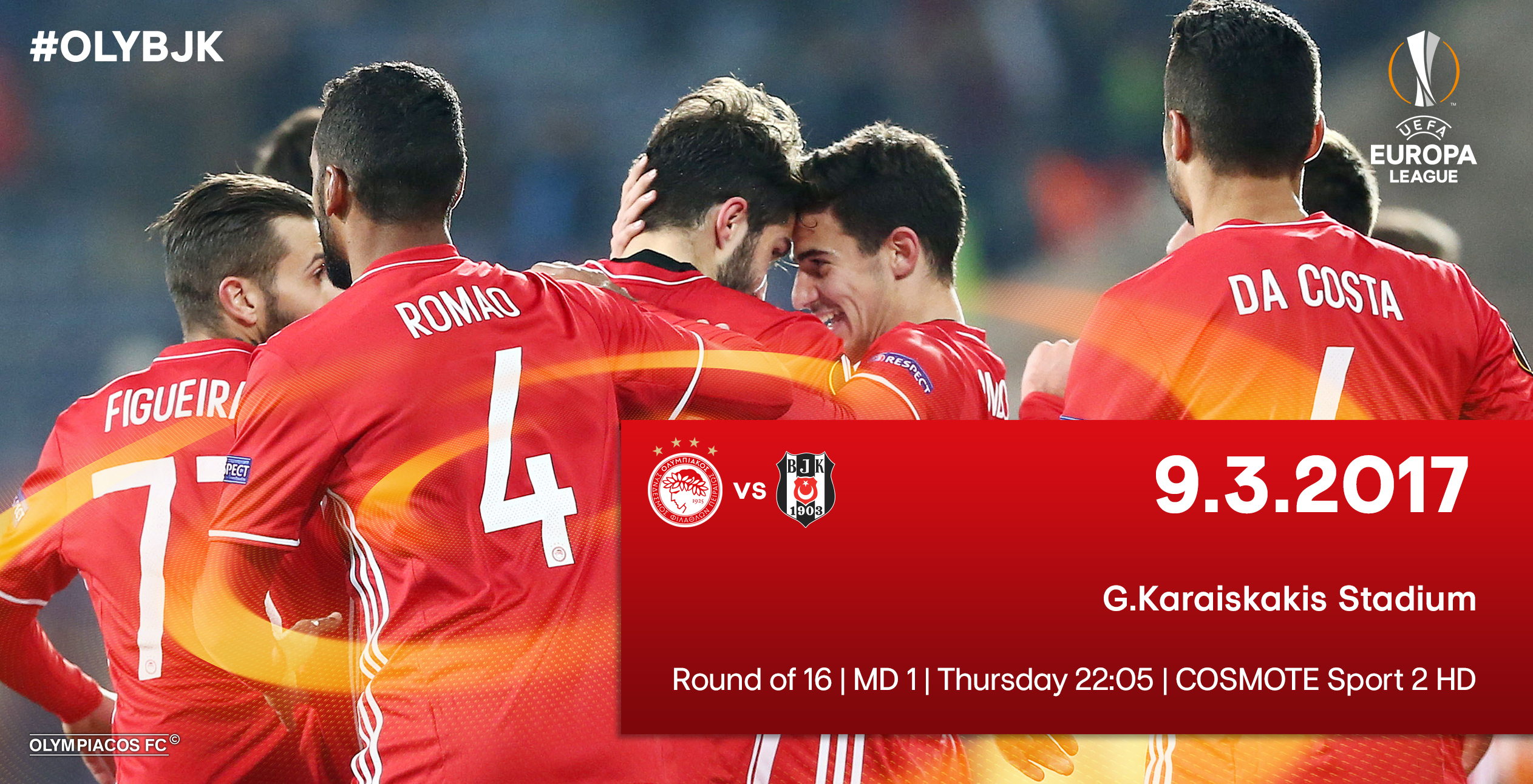 Ολυμπιακός – Μπεσίκτας στις 22:05