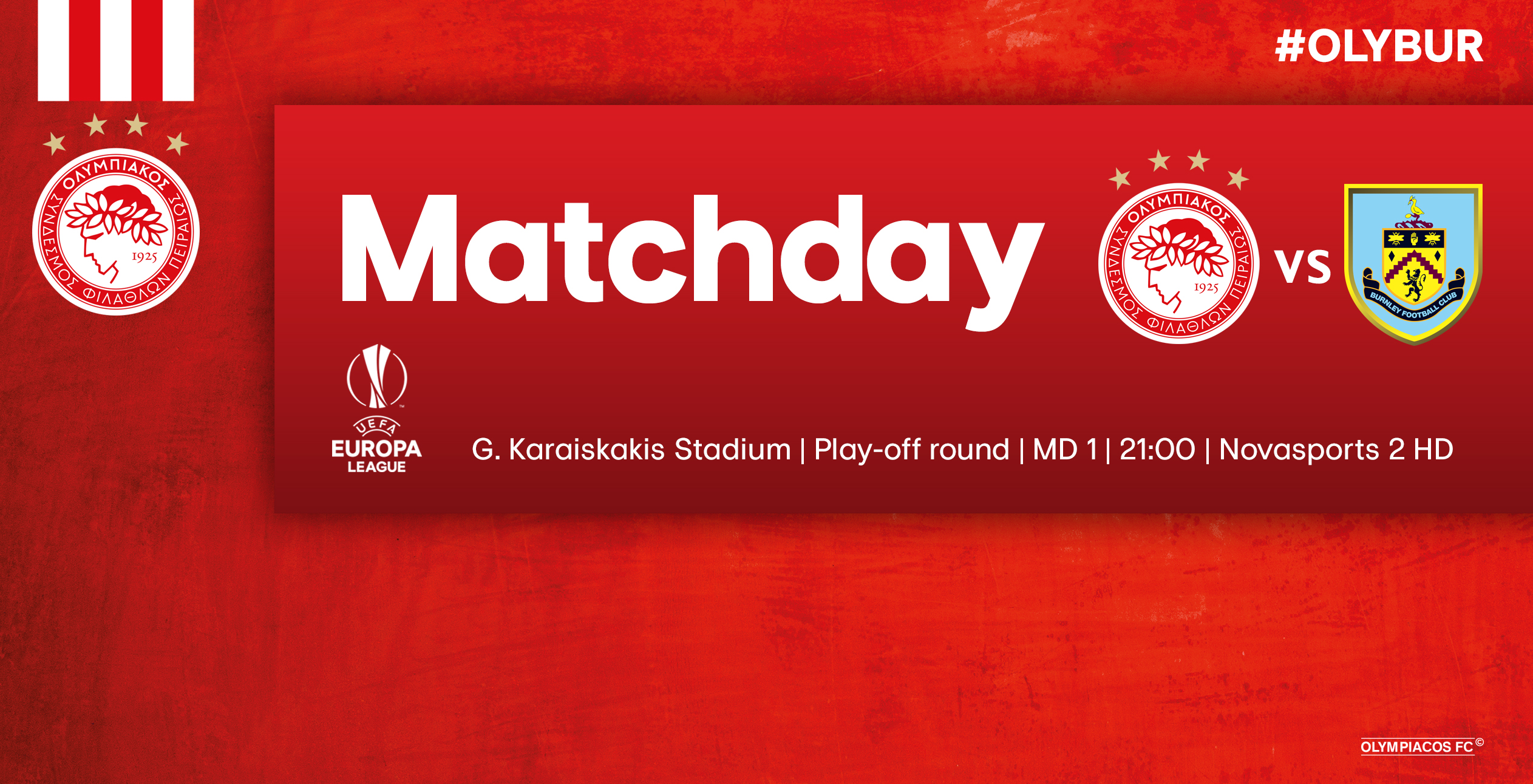 Ολυμπιακός – Μπέρνλι στις 21:00