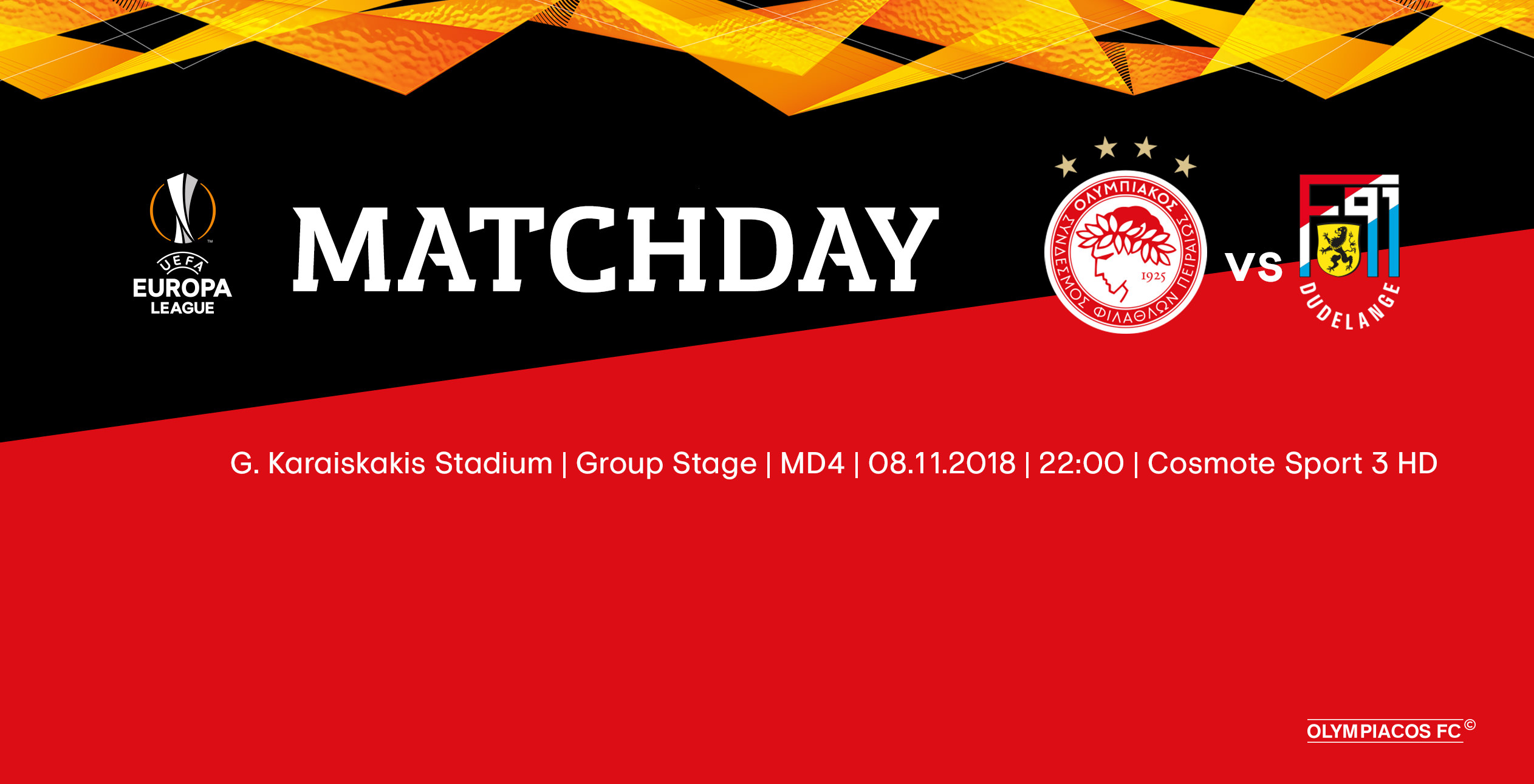 Ολυμπιακός – Ντουντελάνζ στις 22:00