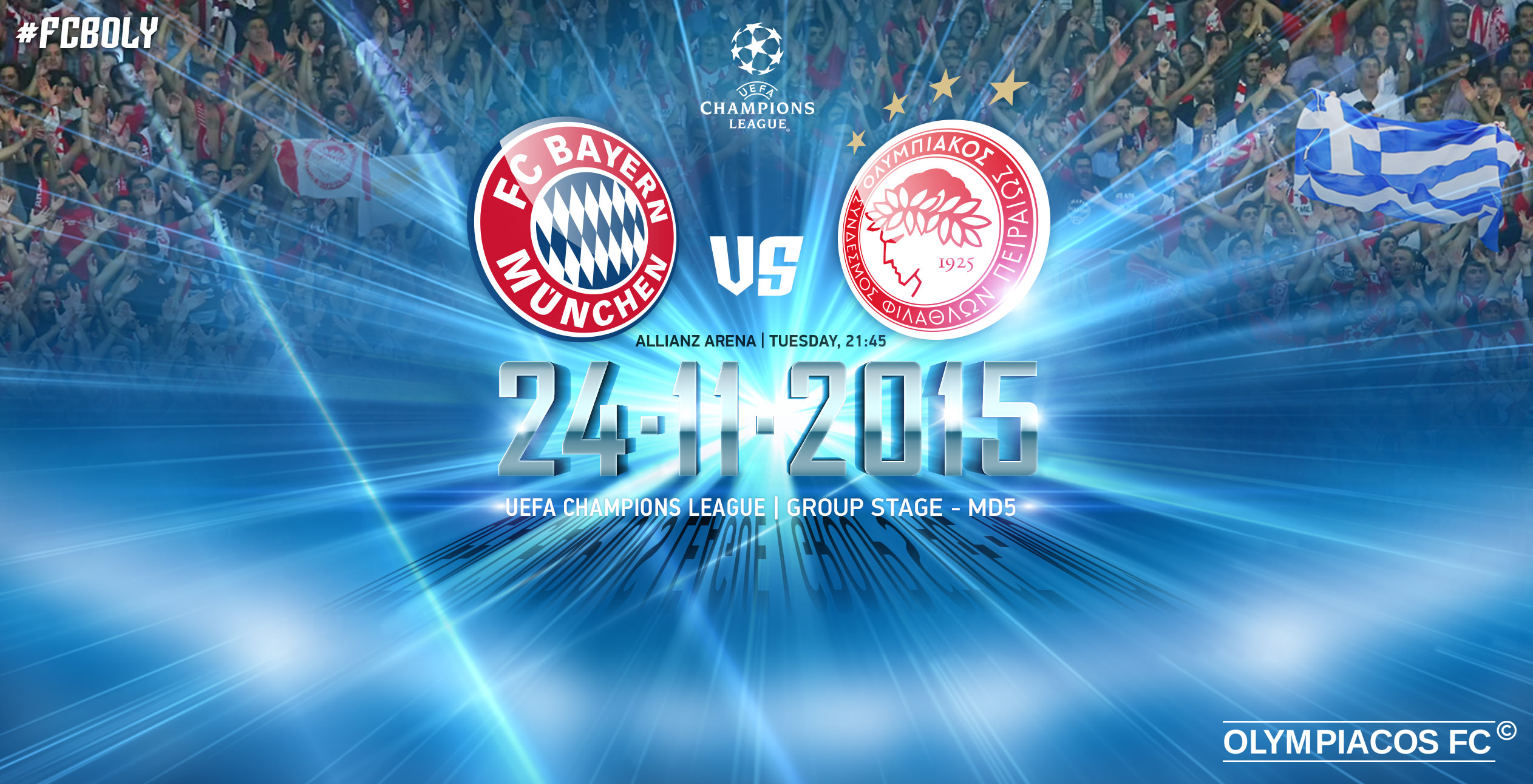 Μπάγερν Μονάχου – Ολυμπιακός (21:45)