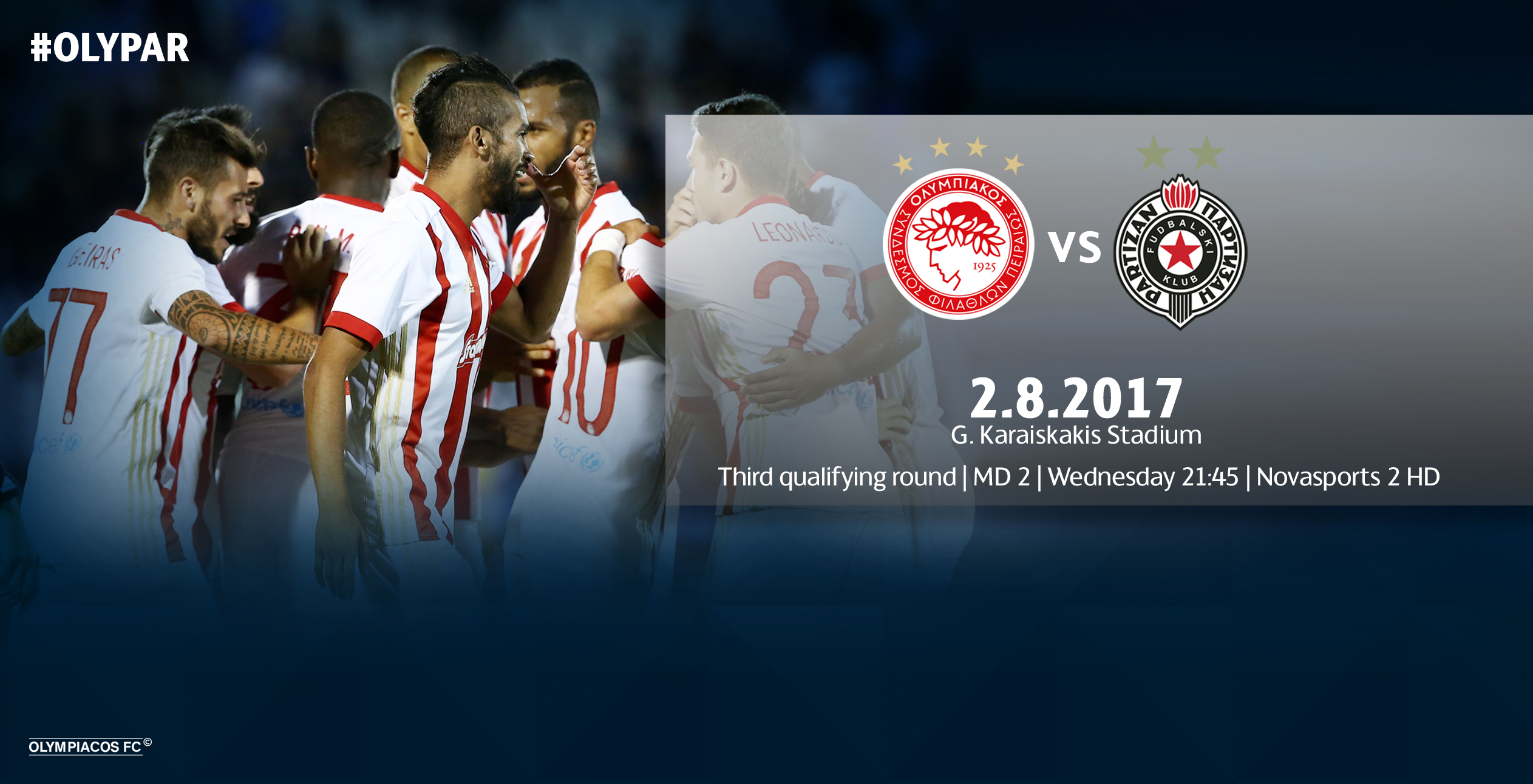 Ολυμπιακός – Παρτιζάν στις 21:45