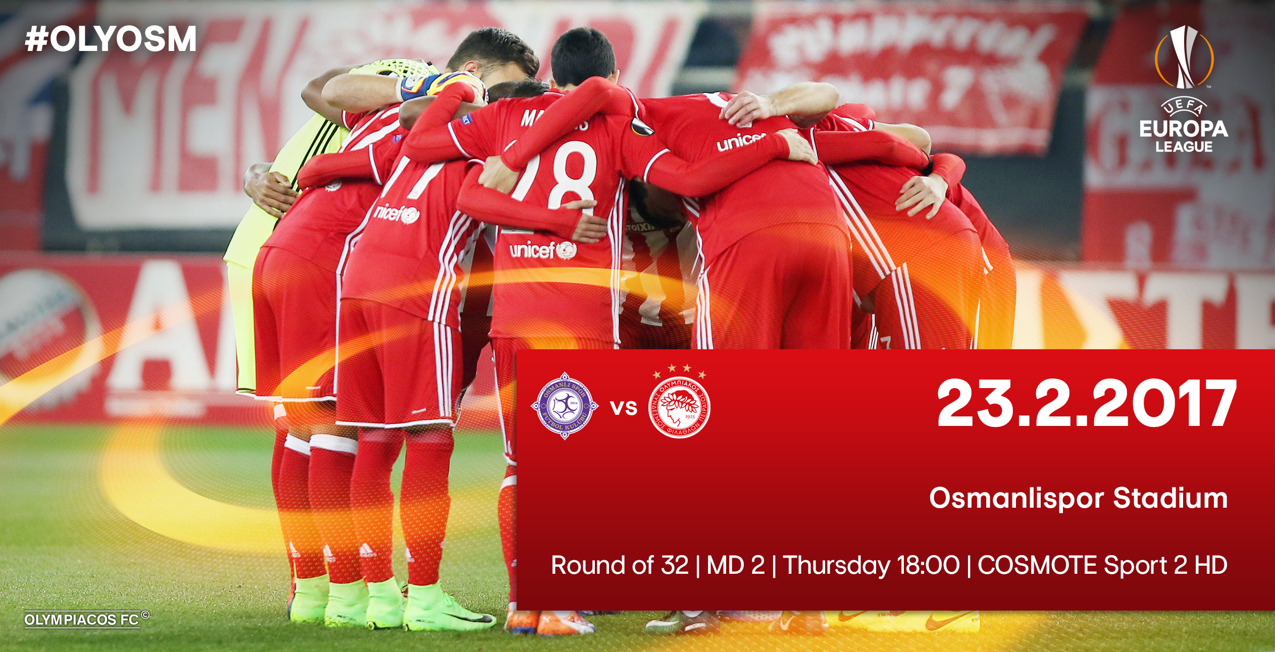 Οσμανλισπόρ – Ολυμπιακός στις 18:00
