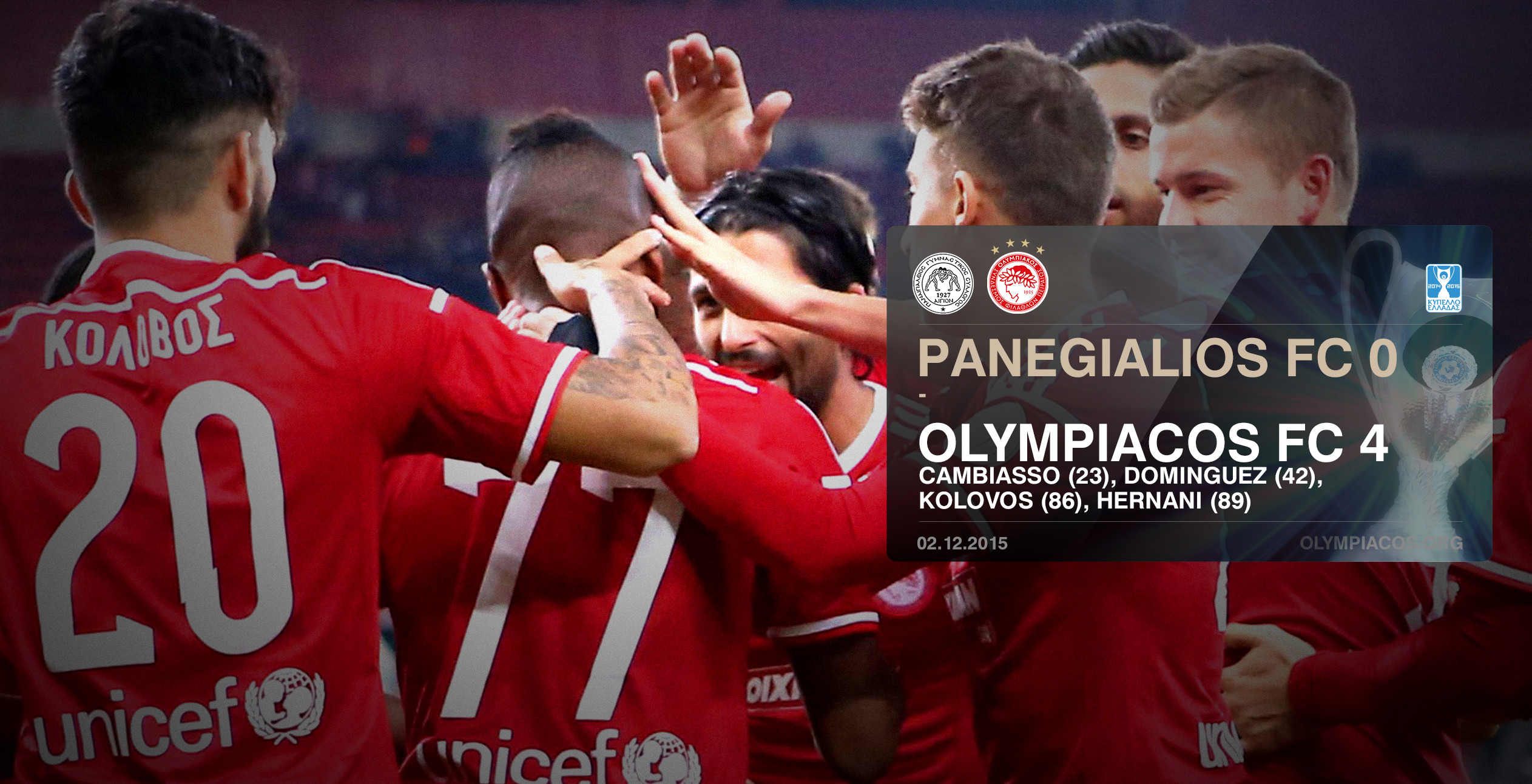Panegialios – Olympiacos 0-4