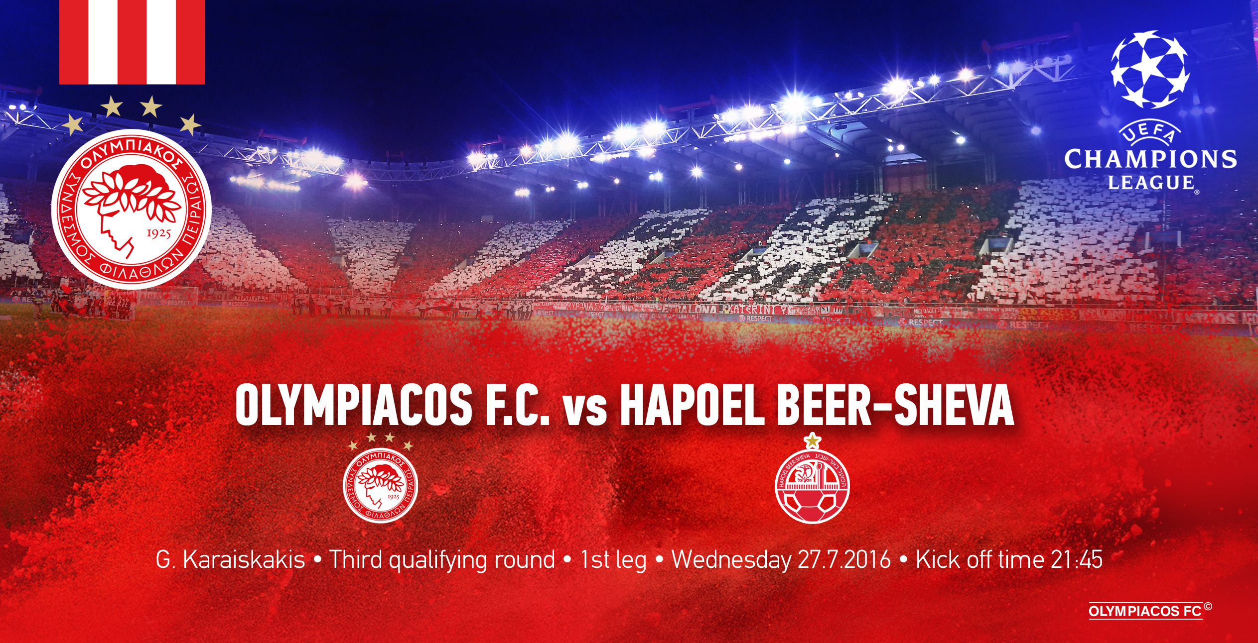 Ολυμπιακός – Χάποελ Μπερ Σεβά (21:45)
