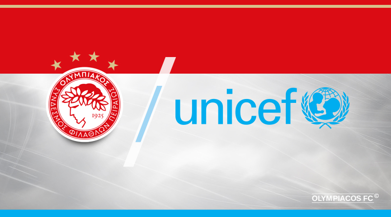 «¡Olympiacós y UNICEF juntos!»