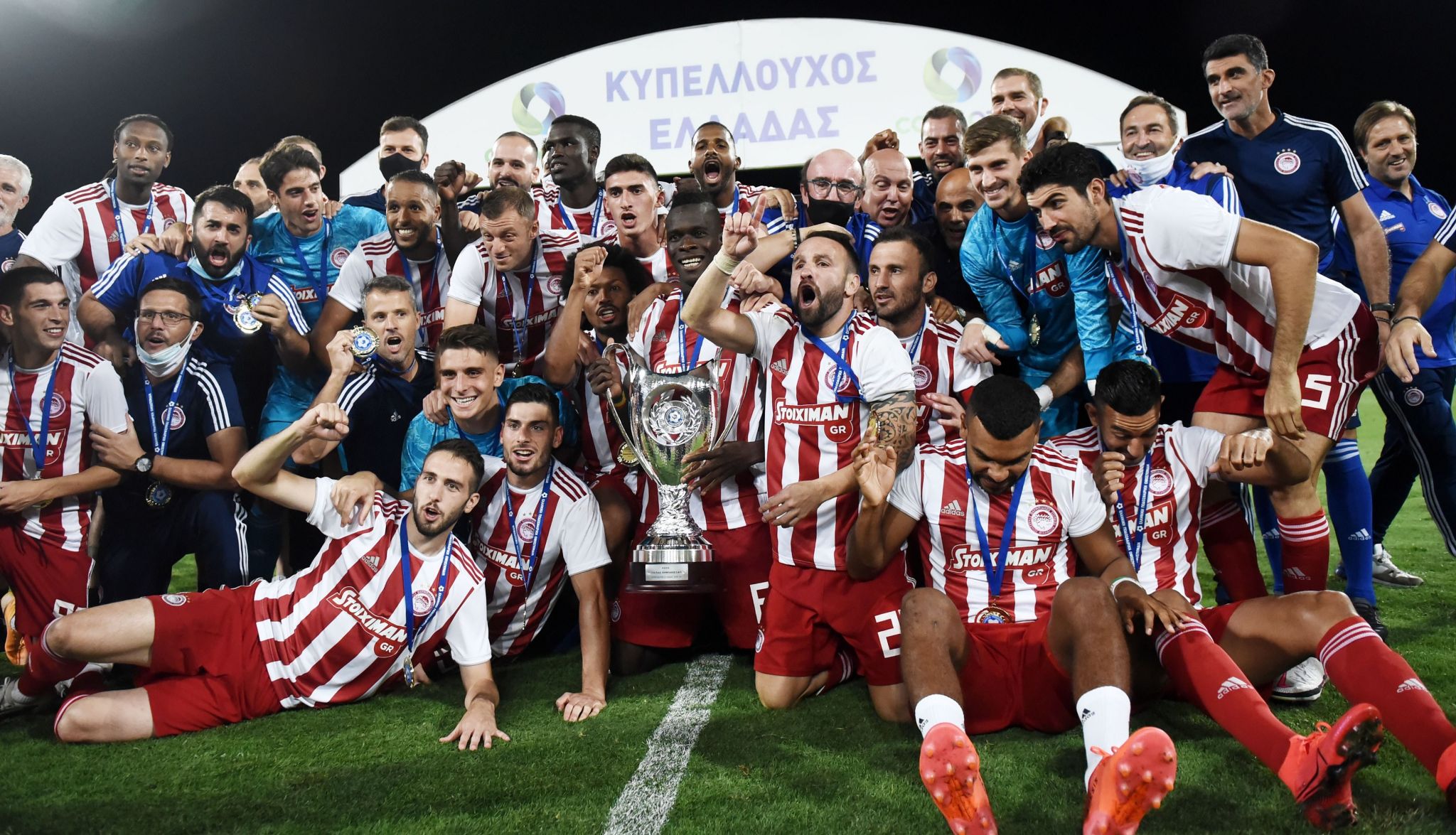 Fahne Olympiakos Piräus 150 x 90 cm Griechenland Fussball Greece ΟΛΥΜΠΙΑΚΟΣ 