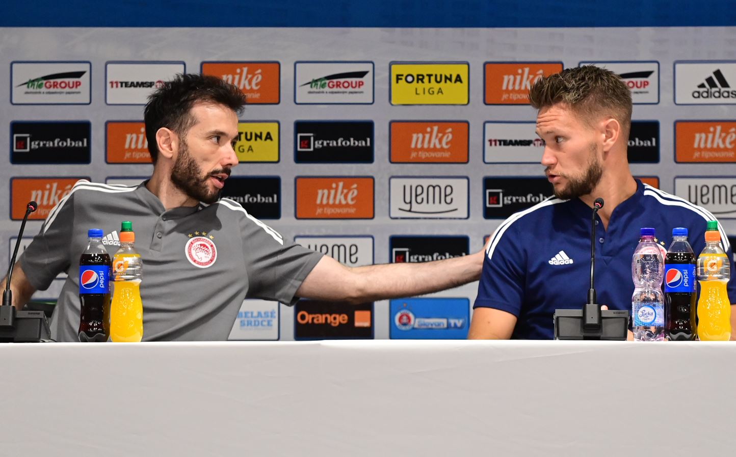 Pre-match press conference ahead of the Slovan Bratislava-Olympiacos match