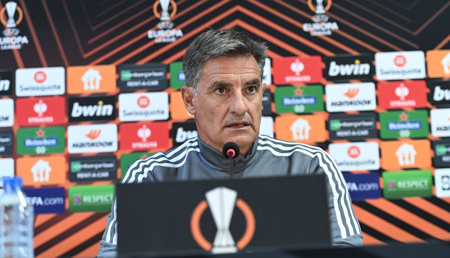 Pre-match Press Conference for the Qarabag v Olympiacos tie