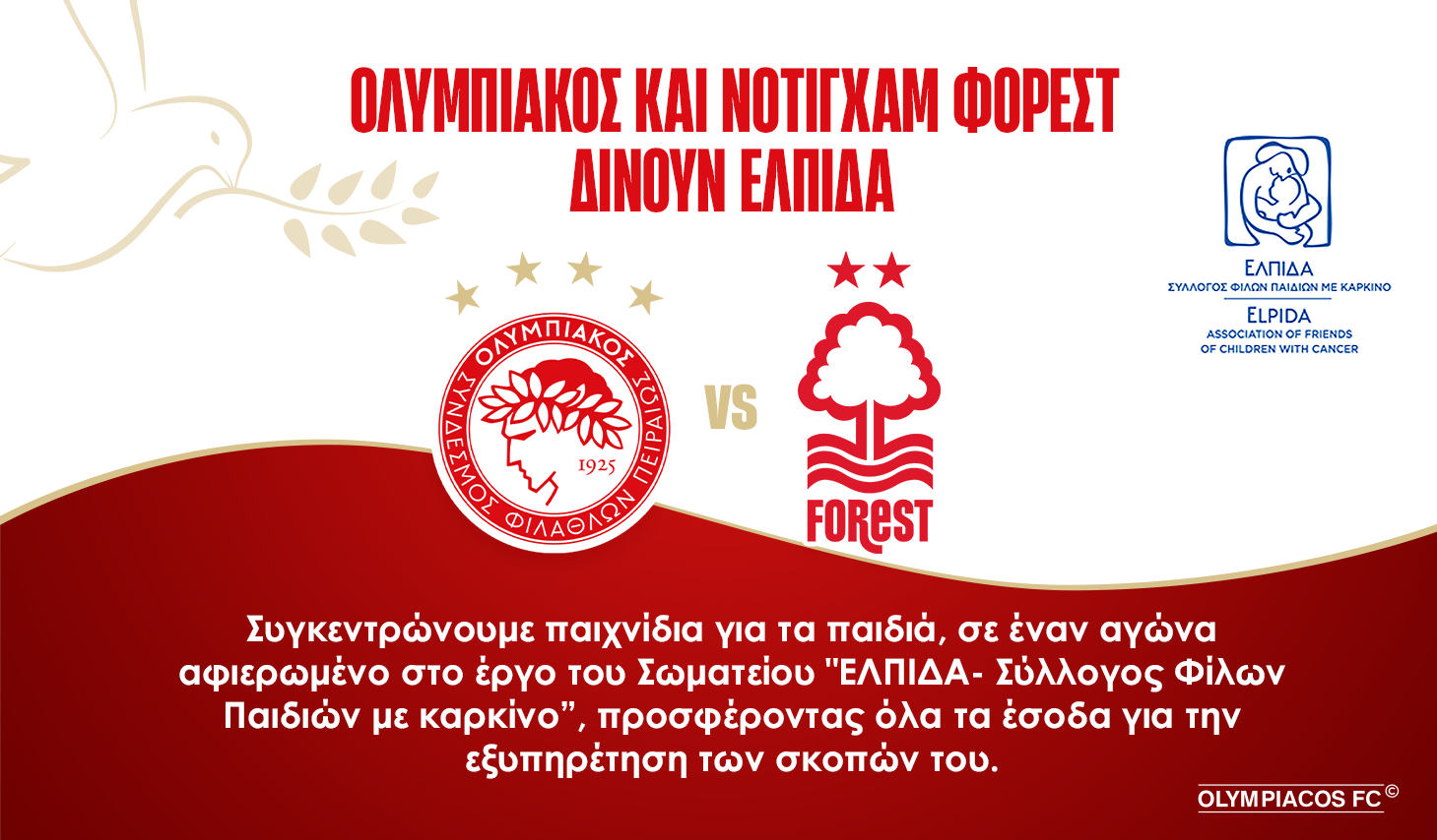 Ολυμπιακός και Νότιγχαμ Φόρεστ δίνουν Ελπίδα