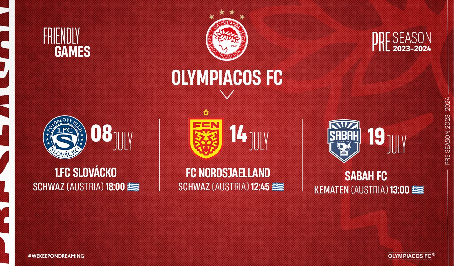 Τα φιλικά του Ολυμπιακού στην Αυστρία