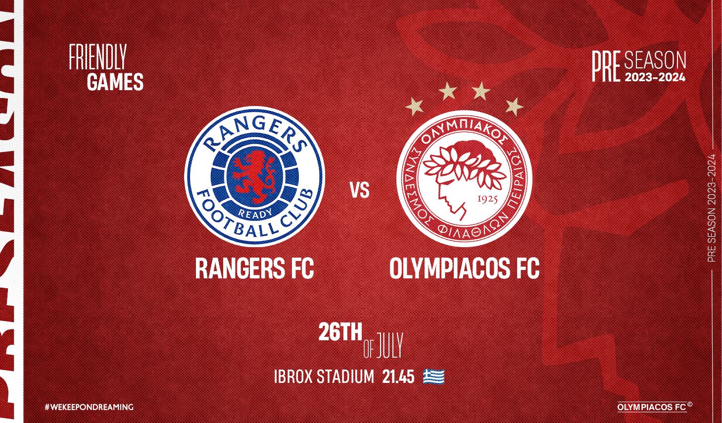 Φιλικό με τη Rangers