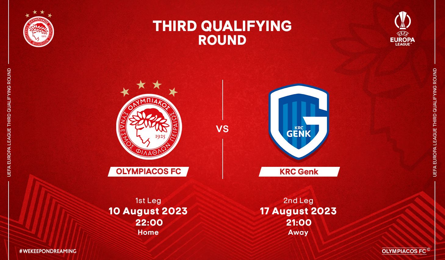 Οι ώρες των αγώνων εναντίον της Γκενκ