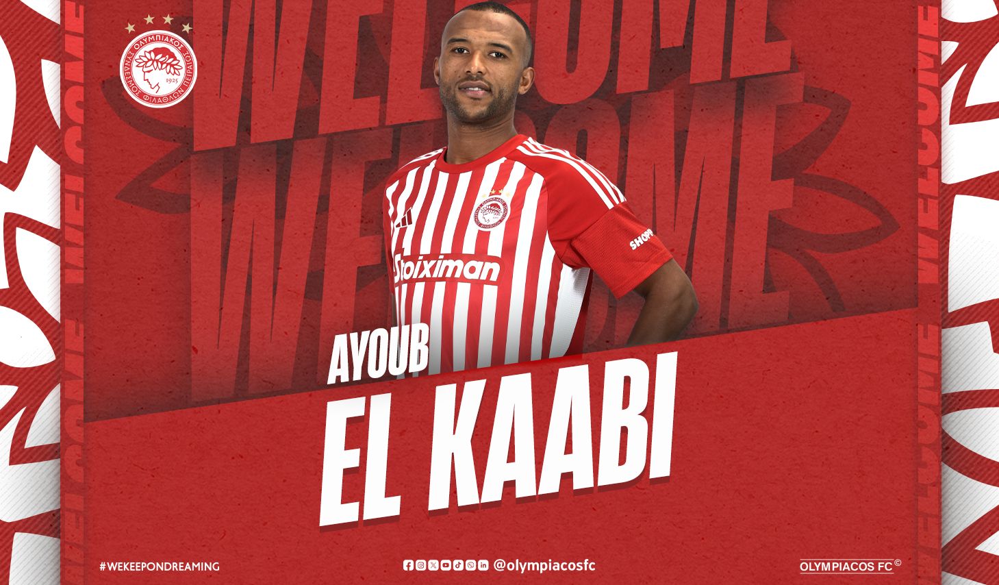 Ayoub El Kaabi rejoint l’Olympiacos