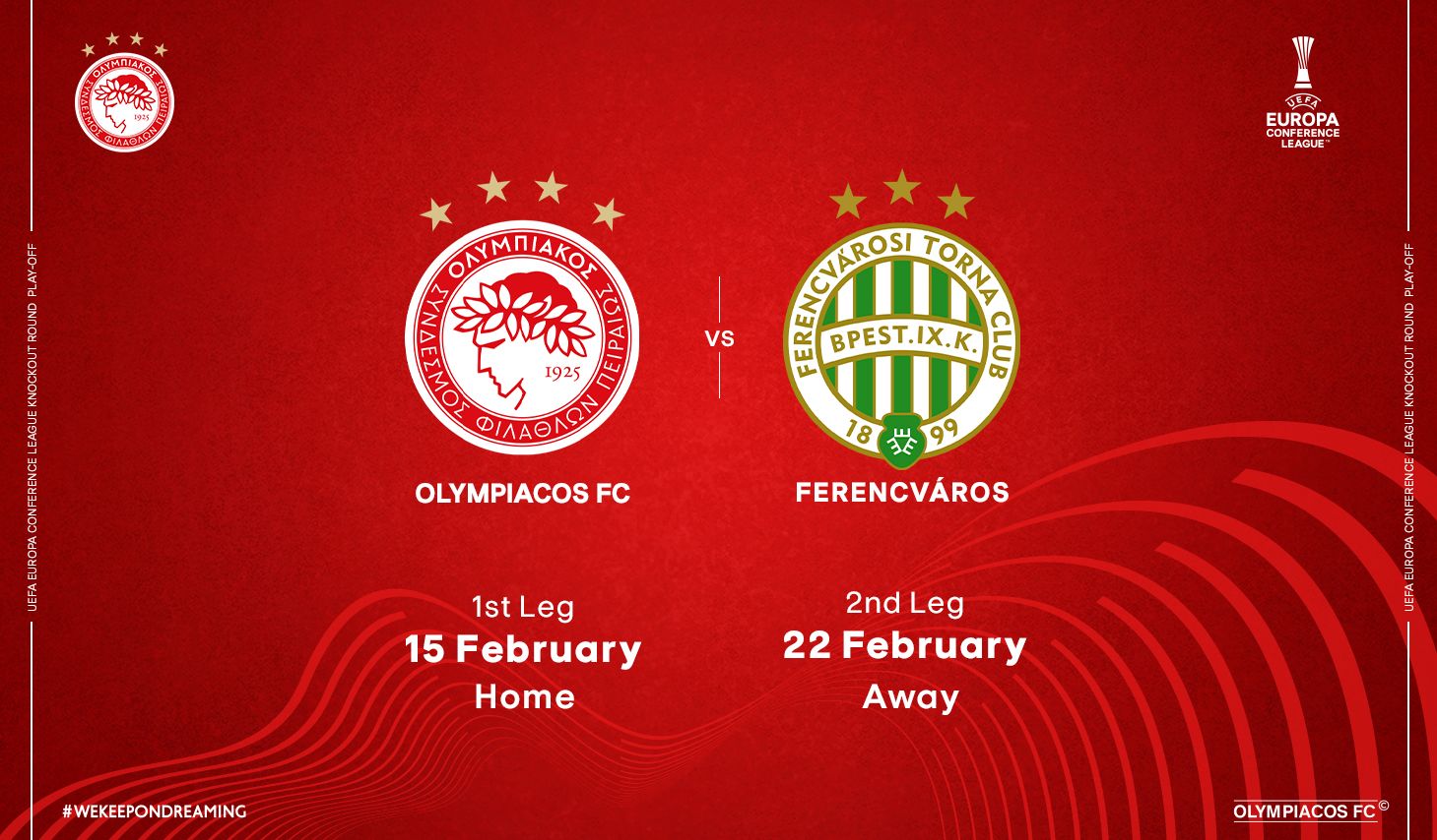 Η Ferencváros αντίπαλος του Ολυμπιακού στο UEFA Conference League