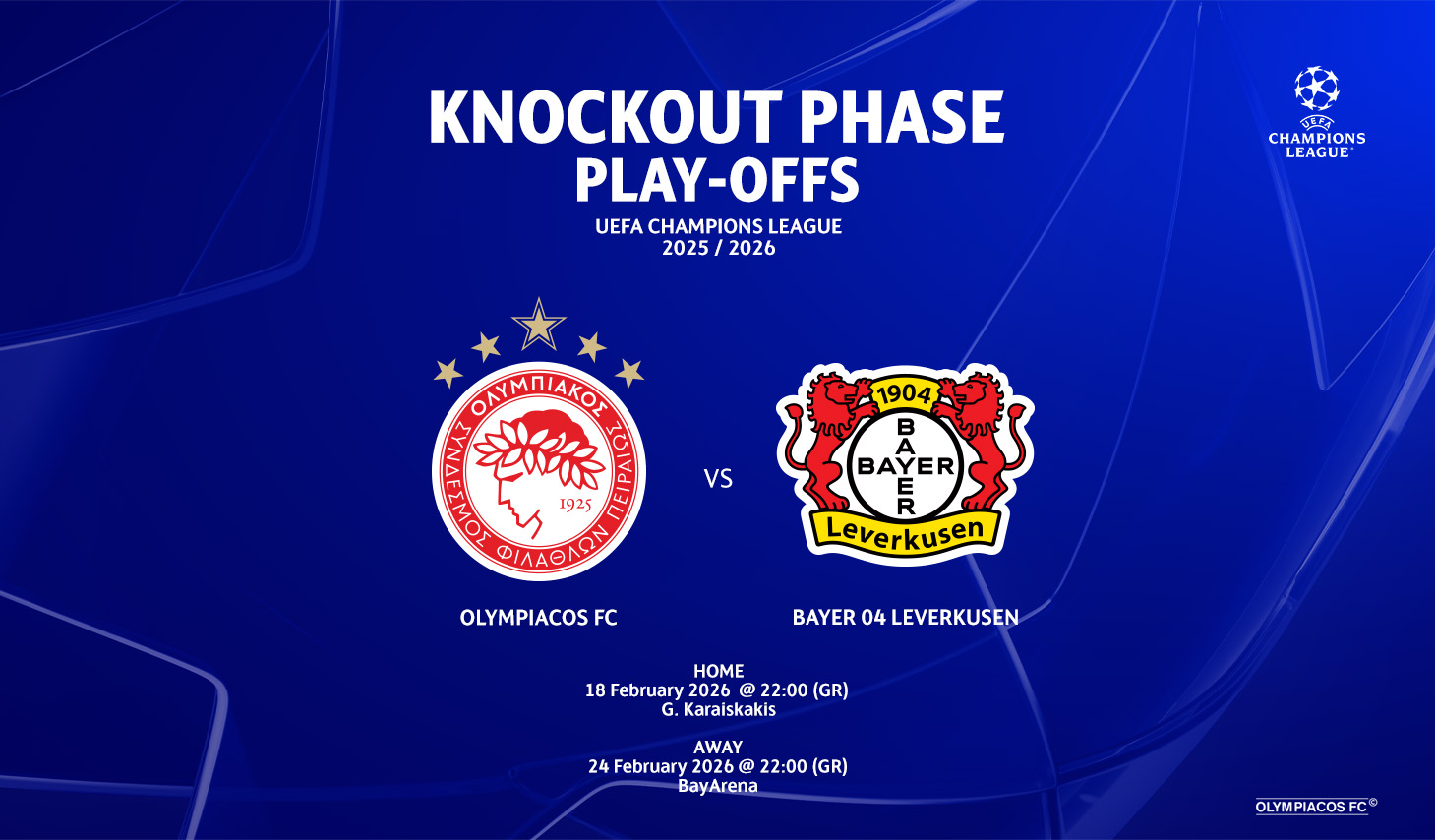 Αντιμέτωπος με την Bayer 04 Leverkusen στα Play Offs του Champions League